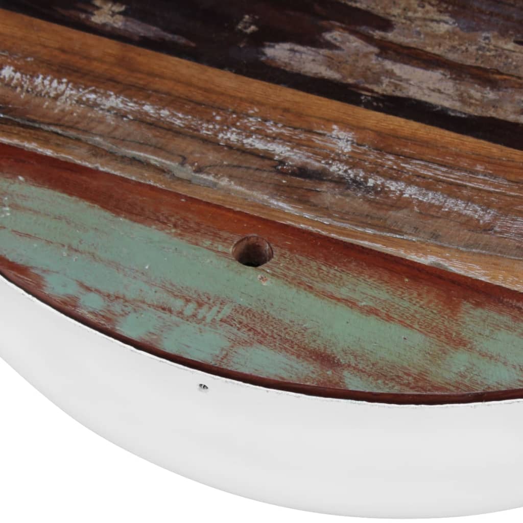 243351 vidaXL Two Piece Bowl Shaped Coffee Table Set Solid Reclaimed Wood
