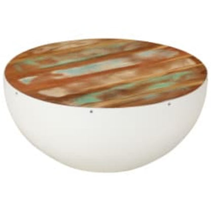 243351 vidaXL Two Piece Bowl Shaped Coffee Table Set Solid Reclaimed Wood