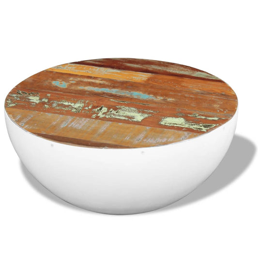 243353 vidaXL Bowl Shaped Coffee Table Solid Reclaimed Wood 60x60x30 cm