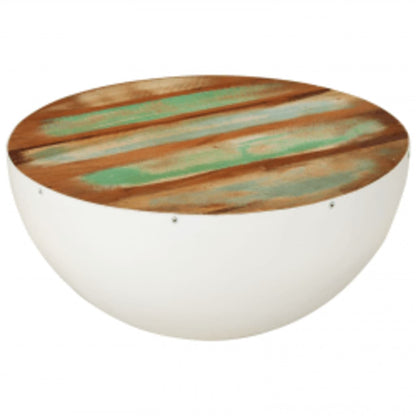 243353 vidaXL Bowl Shaped Coffee Table Solid Reclaimed Wood 60x60x30 cm