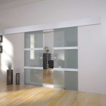vidaXL Double Sliding Door Glass