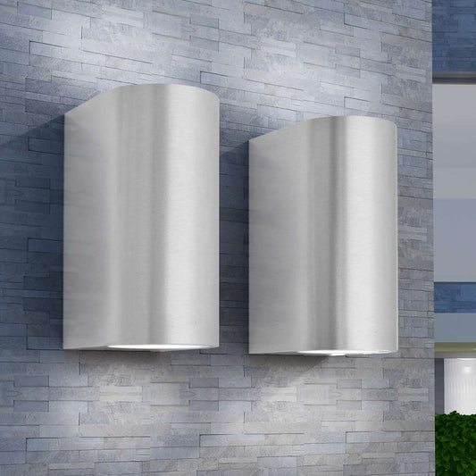 vidaXL Outdoor LED Wall Lights 2 pcs Round Up/Downwards