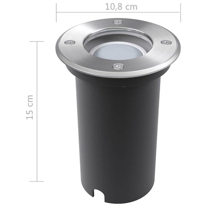 vidaXL Outdoor LED Ground Lights 3 pcs Round