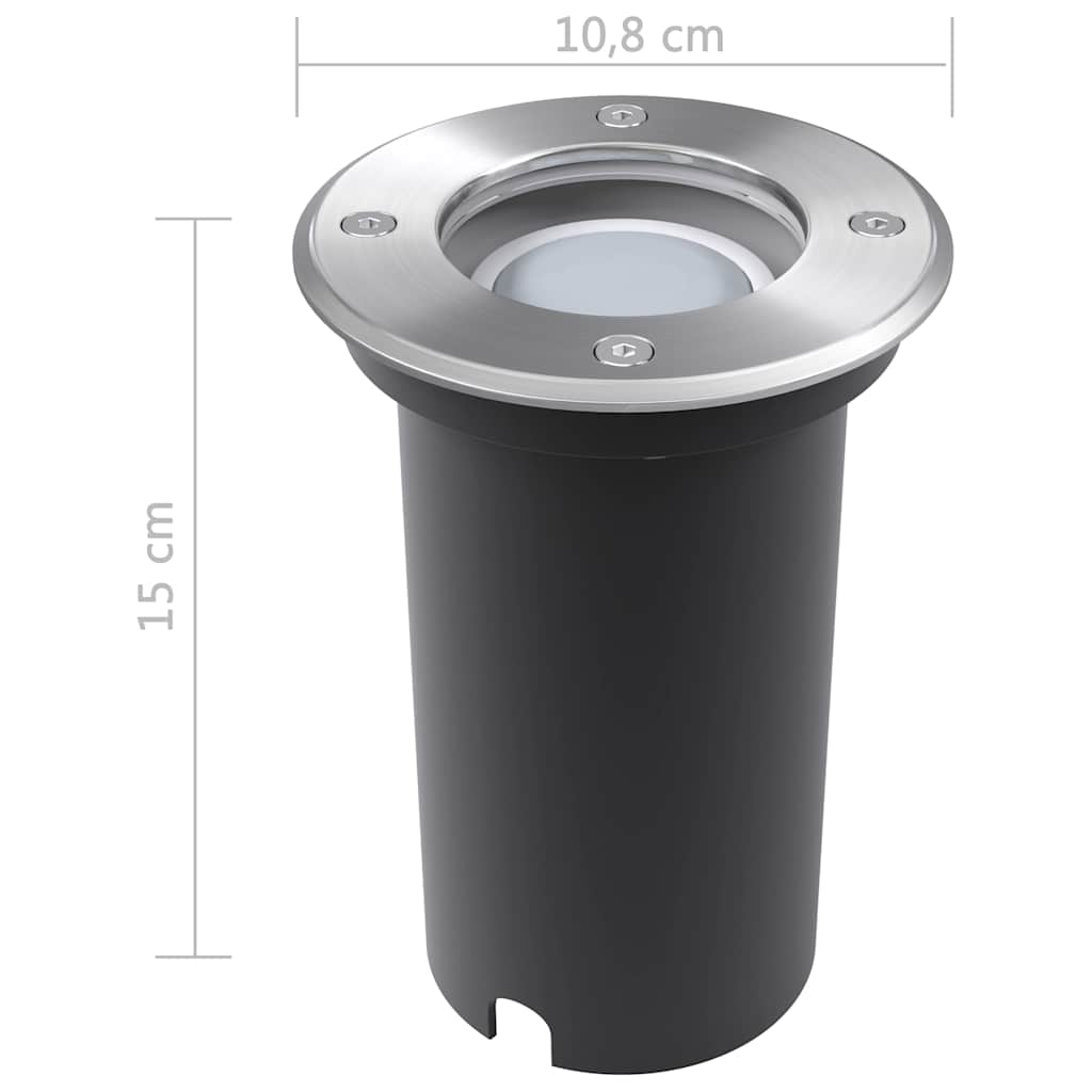vidaXL Ground Light | Set of 3 | Silver and black