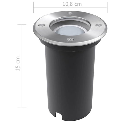 vidaXL Ground Light | Set of 3 | Silver and black