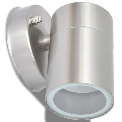 vidaXL Outdoor LED Wall Lights 2 pcs Stainless Steel Downwards
