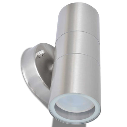 vidaXL Outdoor LED Wall Lights 2 pcs Stainless Steel Up/Downwards