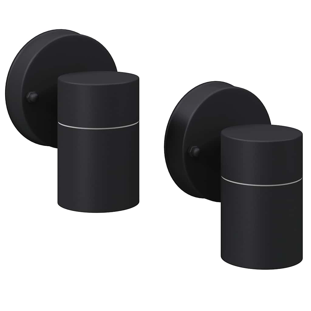 vidaXL Outdoor LED Wall Lights 2 pcs Stainless Steel Downwards