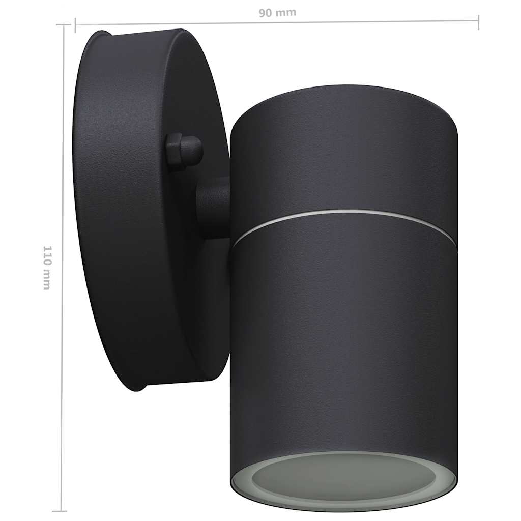 vidaXL Outdoor LED Wall Lights 2 pcs Stainless Steel Downwards
