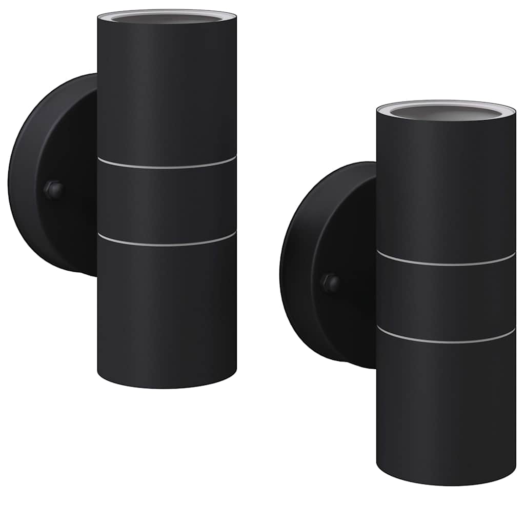 vidaXL Outdoor LED Wall Lights 2 pcs Stainless Steel Up/Downwards