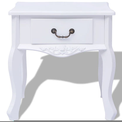 242750 vidaXL Bedside Cabinets 2 pcs MDF White