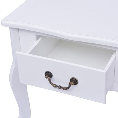 242750 vidaXL Bedside Cabinets 2 pcs MDF White