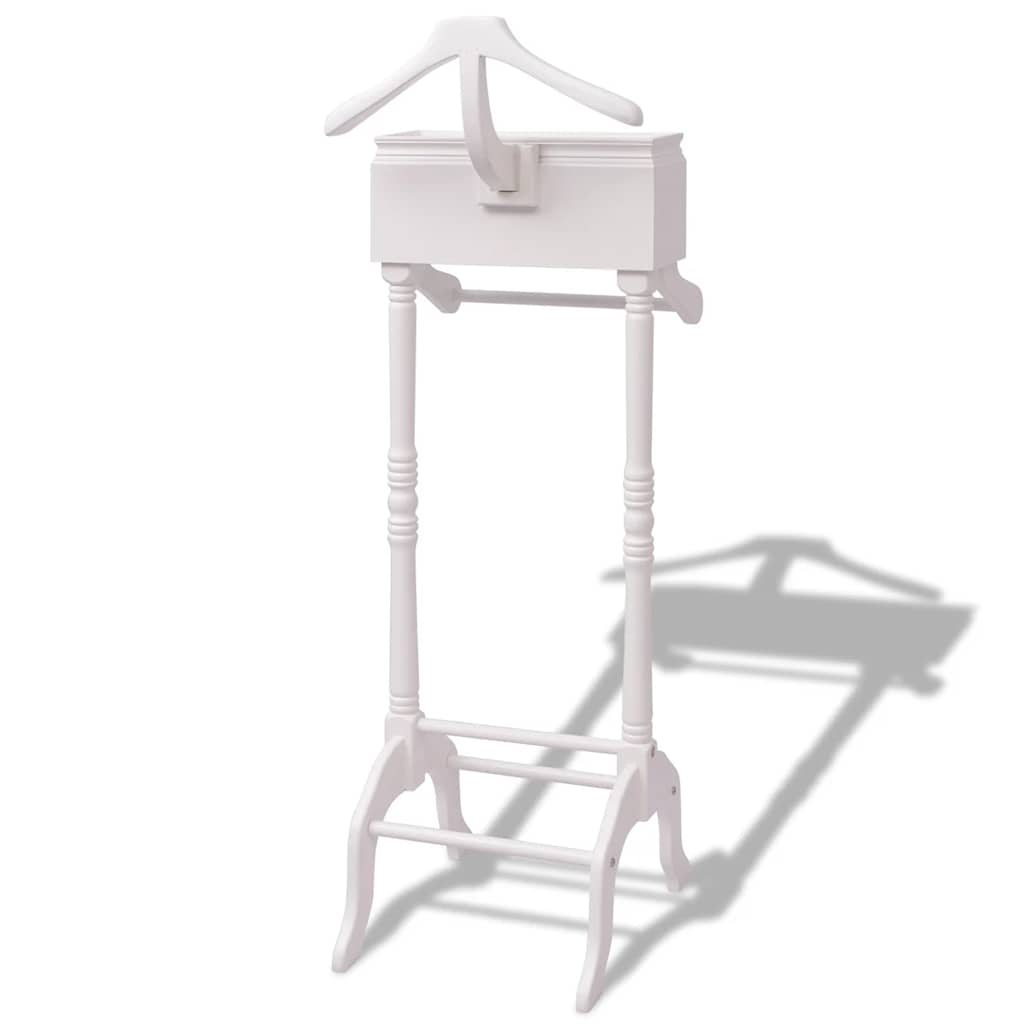 vidaXL Clothing Rack with Cabinet Wood White
