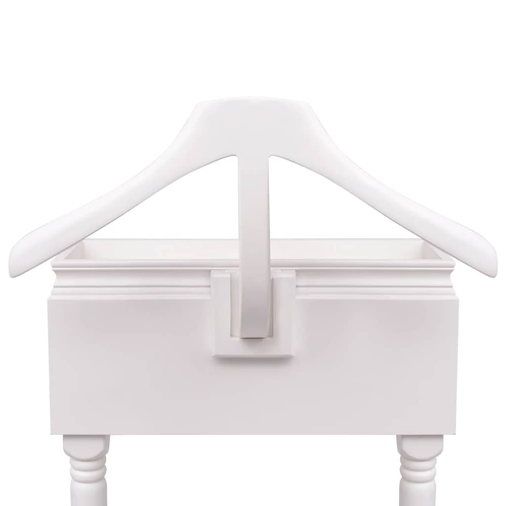 vidaXL Clothing Rack with Cabinet Wood White