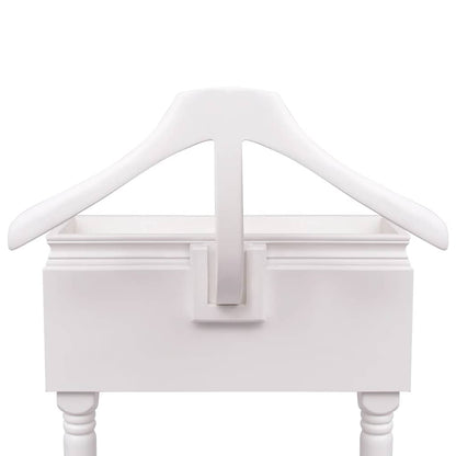 vidaXL Clothing Rack with Cabinet Wood White