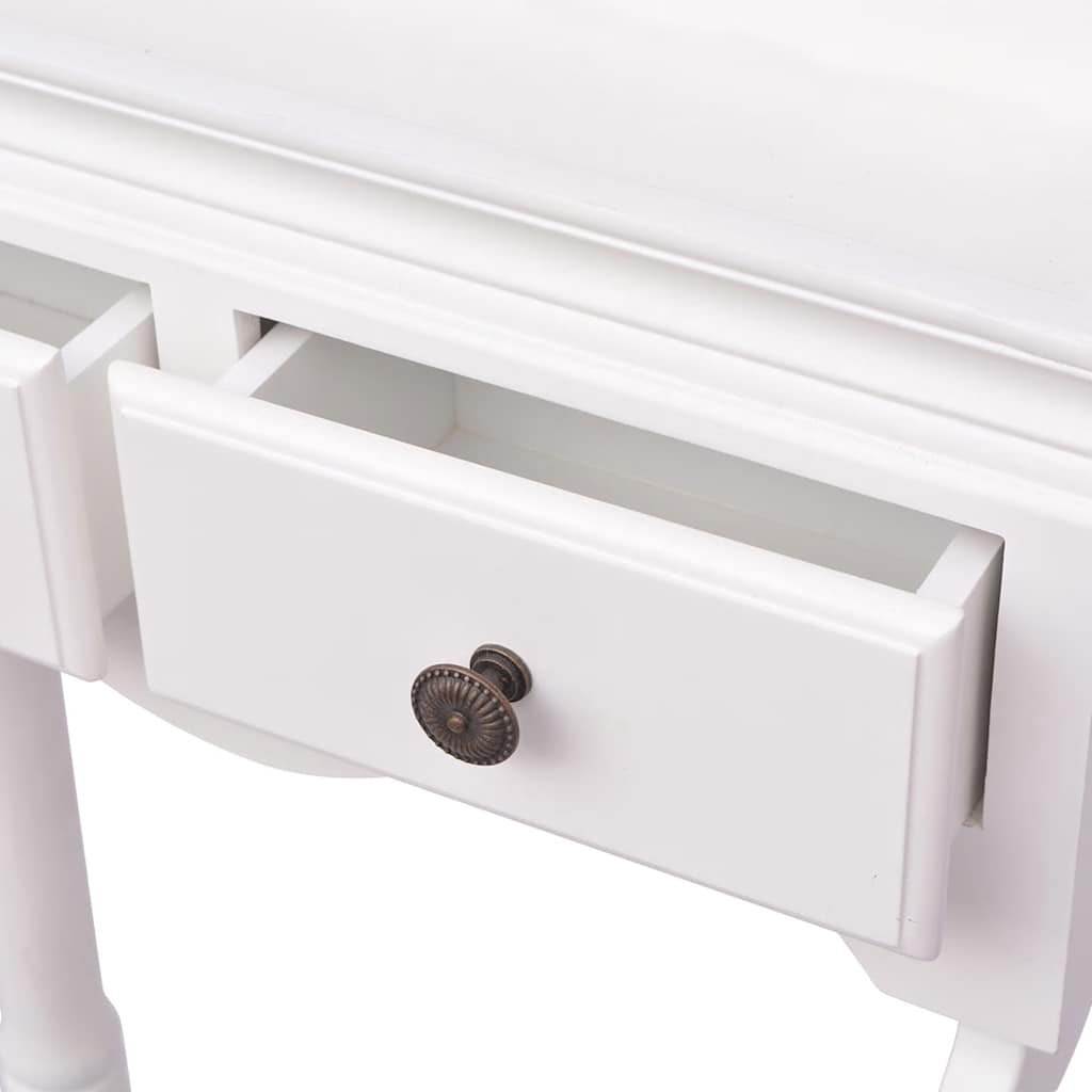 vidaXL Clothing Rack with Cabinet Wood White