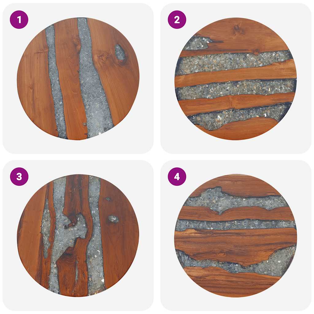 243466 vidaXL Coffee Table Teak Resin 60 cm