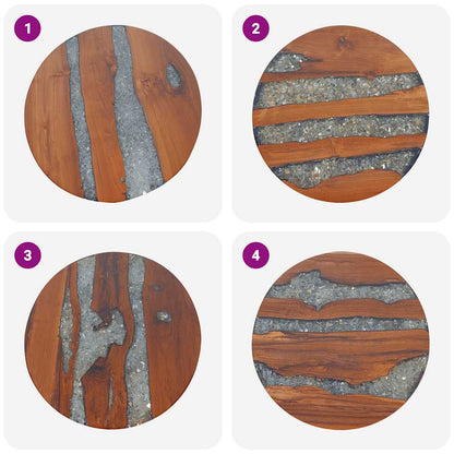 243466 vidaXL Coffee Table Teak Resin 60 cm