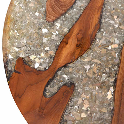 243466 vidaXL Coffee Table Teak Resin 60 cm