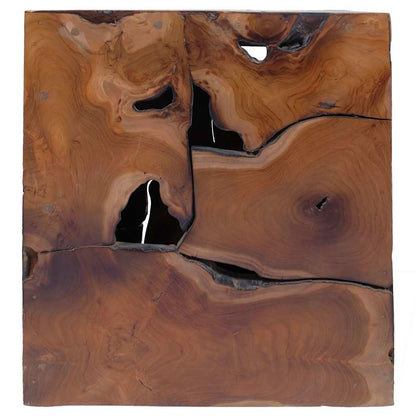 vidaXL Stool | Brown | Solid teak wood | Medium | Hardwood | Wooden Stool