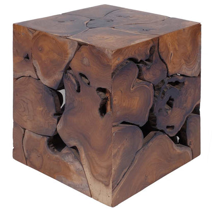 243472 vidaXL Stool Brown 40x40x45 cm Solid Teak Wood