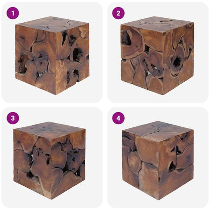 243472 vidaXL Stool Brown 40x40x45 cm Solid Teak Wood