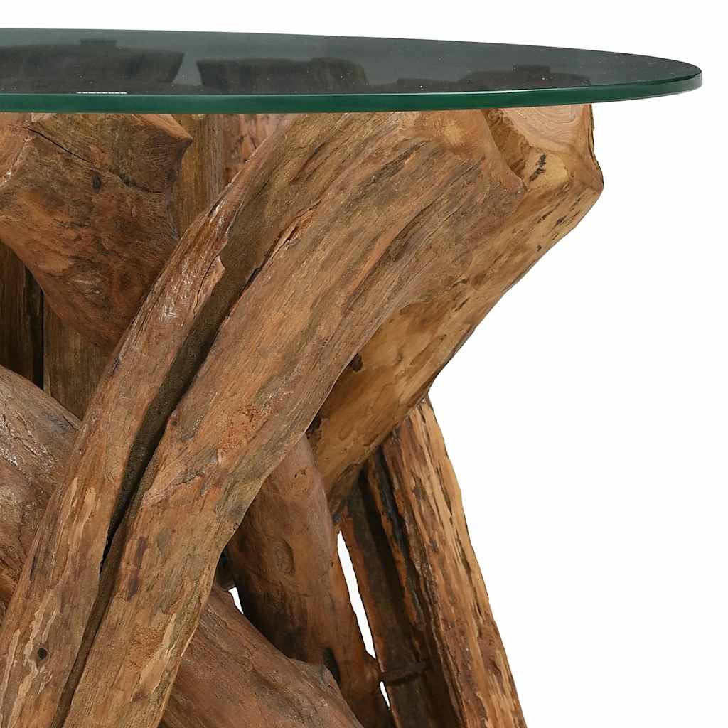 vidaXL Coffee Table | Brown with a clear glass top