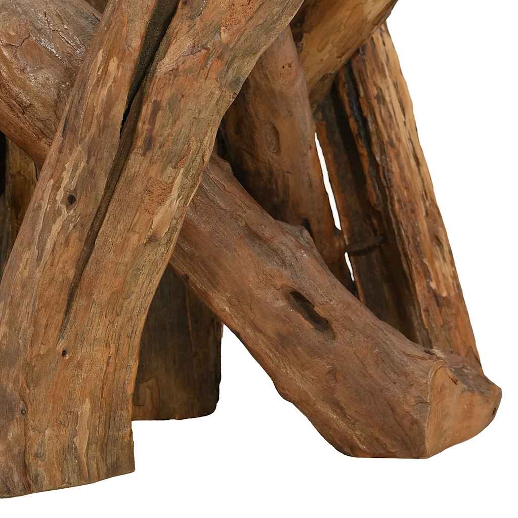 vidaXL Coffee Table | Brown with a clear glass top
