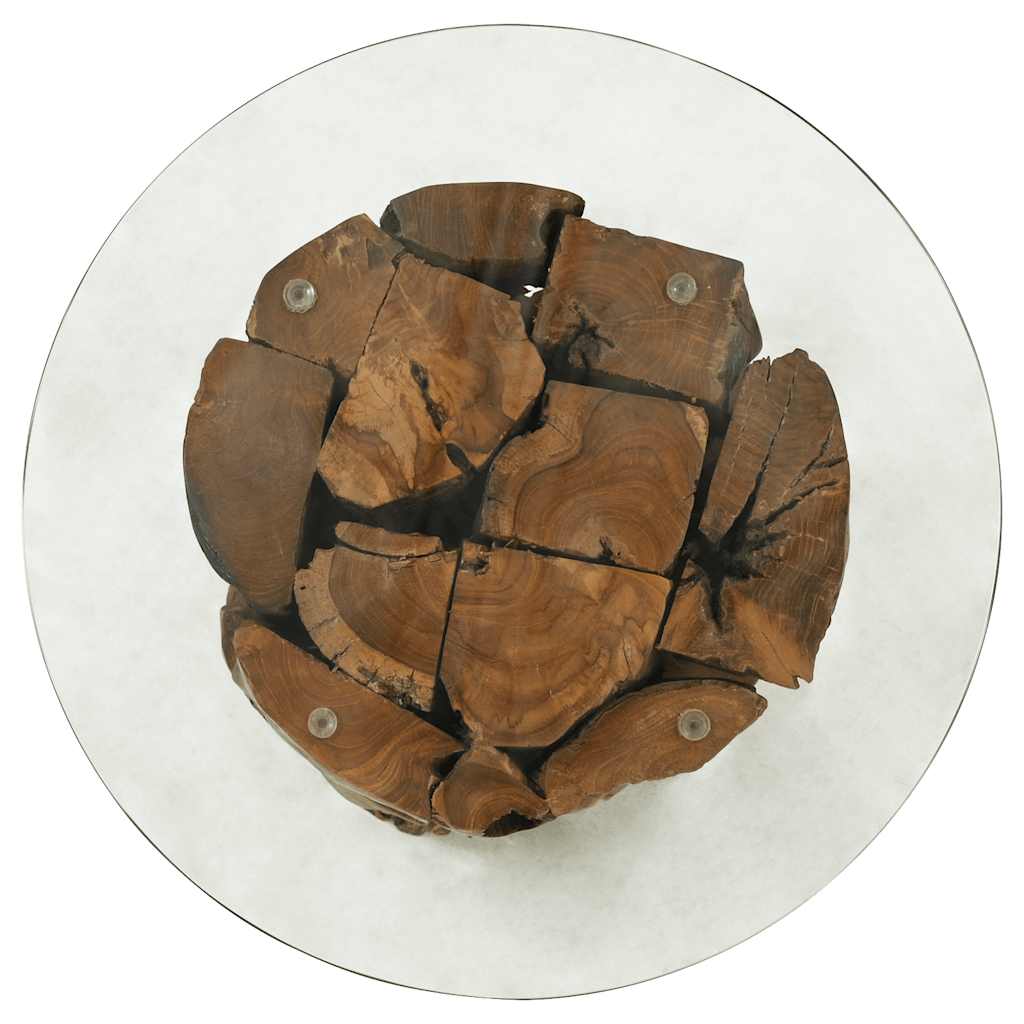 vidaXL Coffee Table | Brown | Solid teak driftwood | Medium | Coffee Table