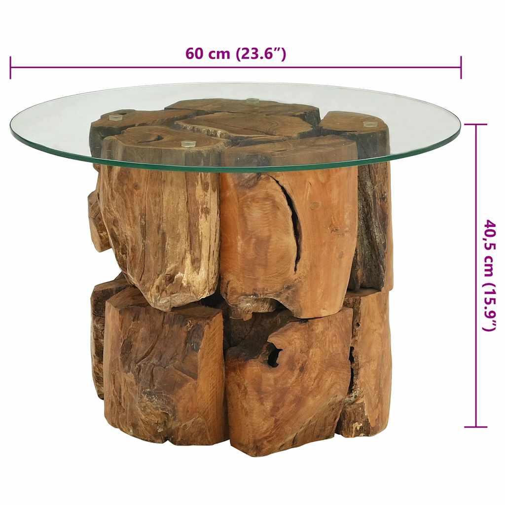 vidaXL Coffee Table | Brown | Solid teak driftwood | Medium | Coffee Table