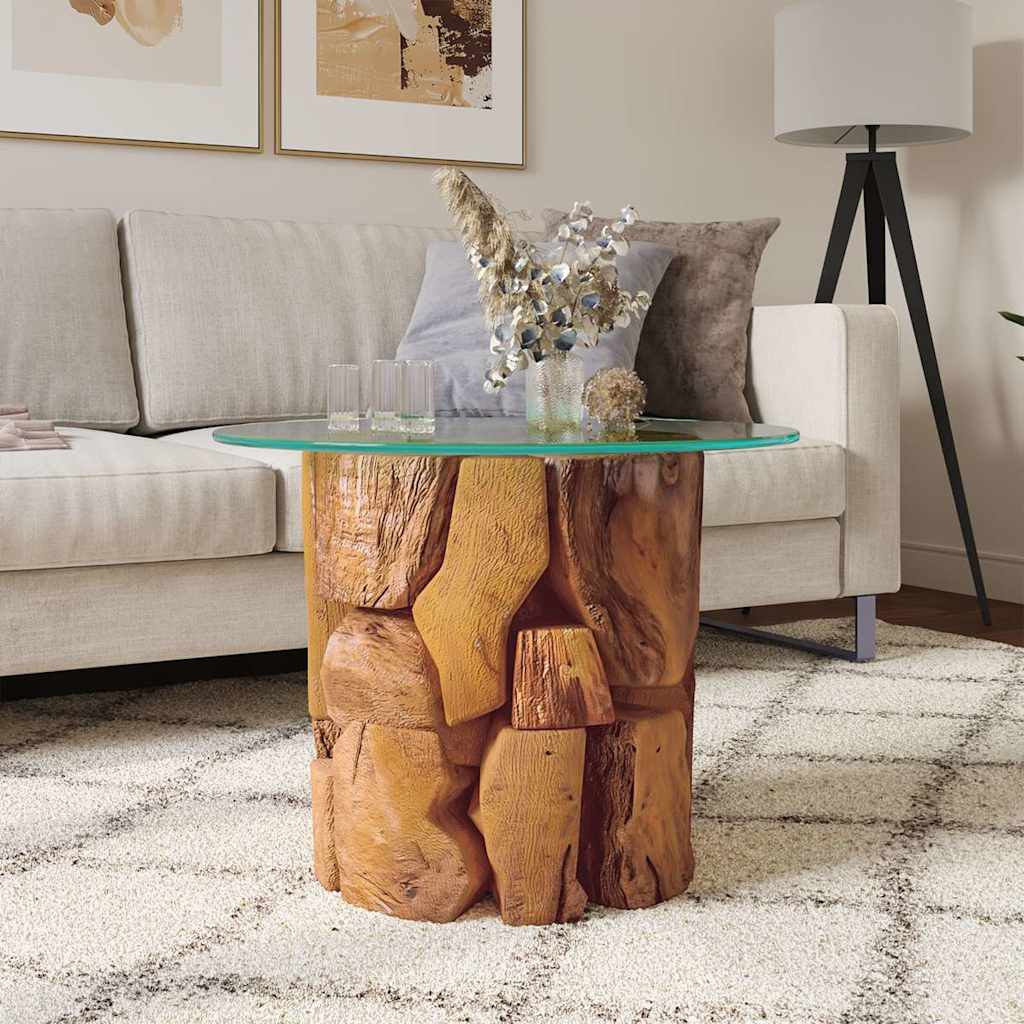 vidaXL Coffee Table | Brown | Solid teak driftwood | Medium | Coffee Table