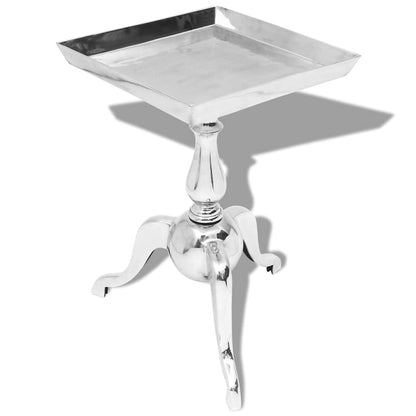 243511 vidaXL Side Table Square Aluminium Silver