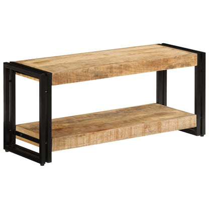vidaXL Tv Stand | Natural wood | Solid Mango Wood and Powder-Coated Iron