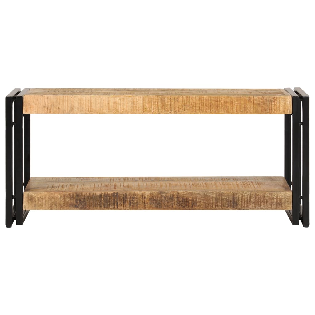 vidaXL Tv Stand | Natural wood | Solid Mango Wood and Powder-Coated Iron