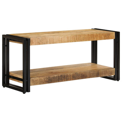 vidaXL Tv Stand | Natural wood | Solid Mango Wood and Powder-Coated Iron