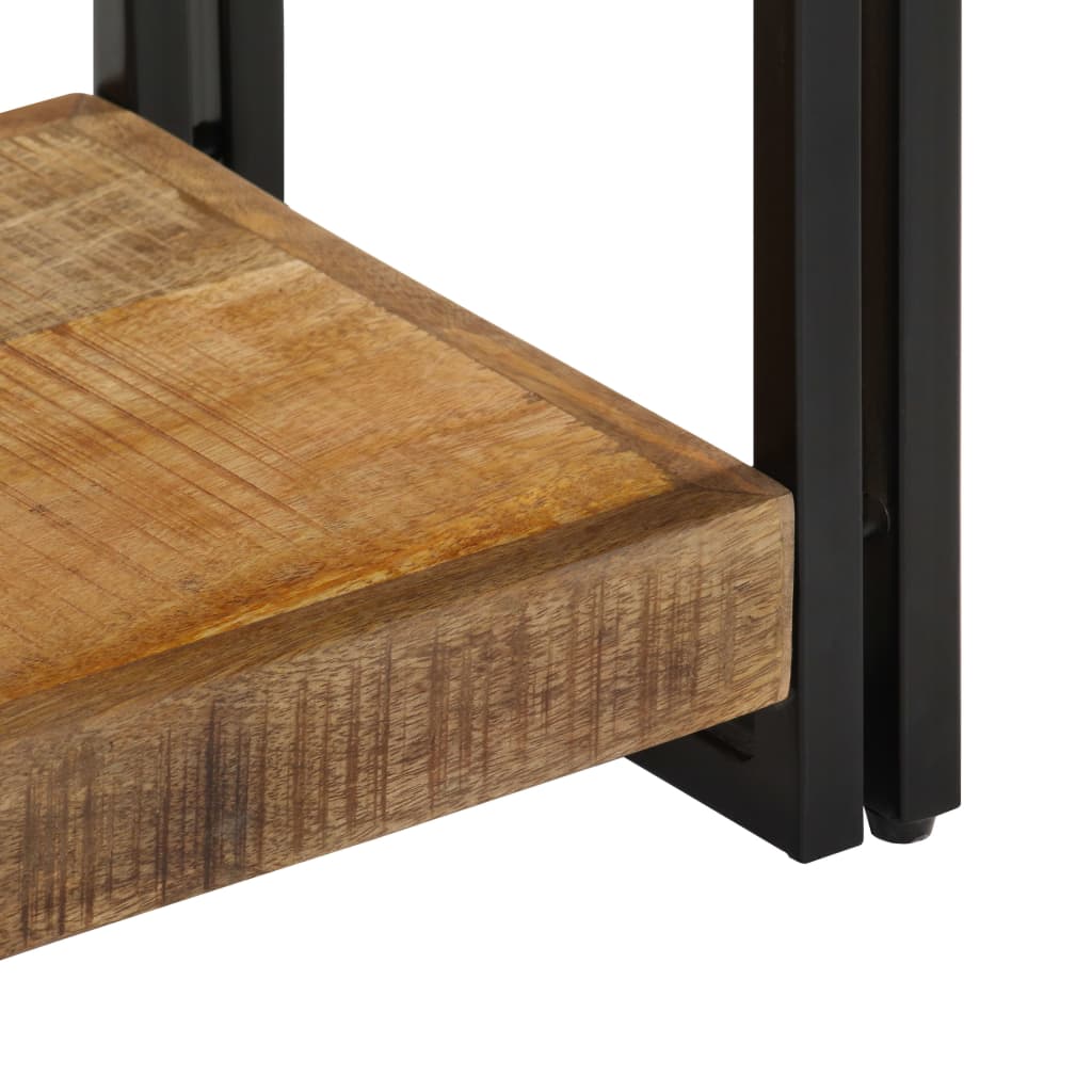 vidaXL Tv Stand | Natural wood | Solid Mango Wood and Powder-Coated Iron