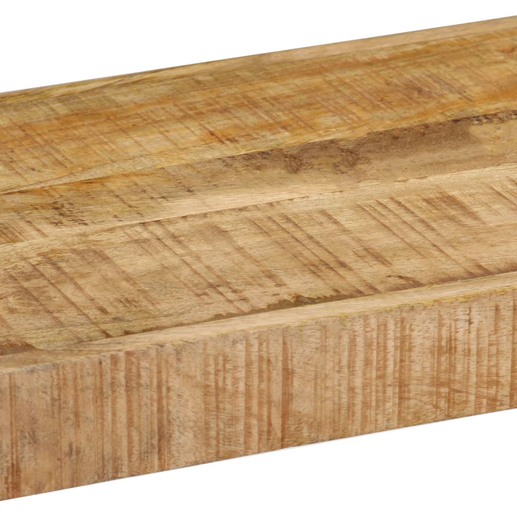 vidaXL Tv Stand | Natural wood | Solid Mango Wood and Powder-Coated Iron