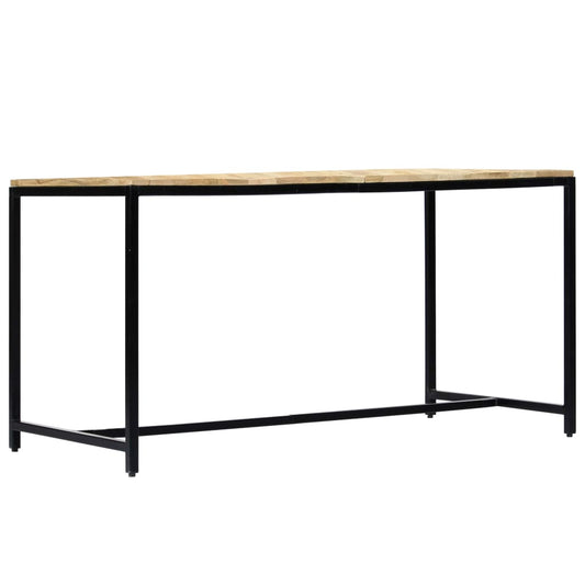 vidaXL Dining Table 140x70x75 cm Solid Rough Mango Wood