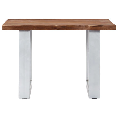 vidaXL Coffee Table with Live Edges 60x60x40 cm Solid Acacia Wood