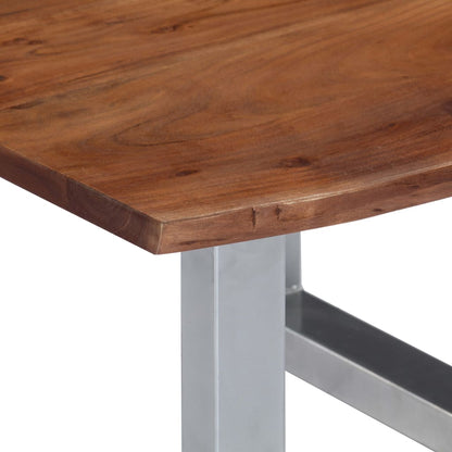vidaXL Coffee Table with Live Edges 60x60x40 cm Solid Acacia Wood