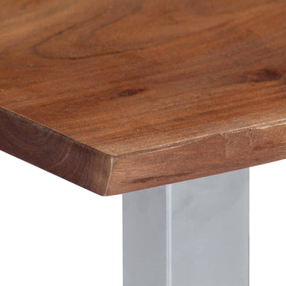 vidaXL Coffee Table with Live Edges 60x60x40 cm Solid Acacia Wood