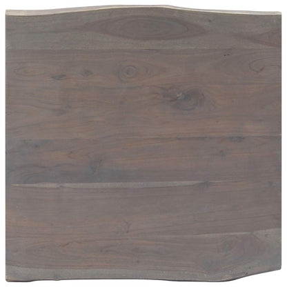 vidaXL Coffee Table with Live Edges Grey 60x60x40 cm Solid Acacia Wood