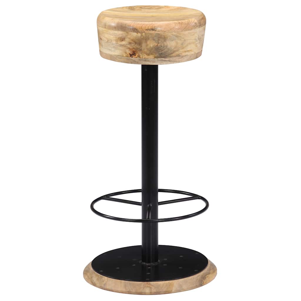 vidaXL Bar Stools 2 pcs Solid Mango Wood