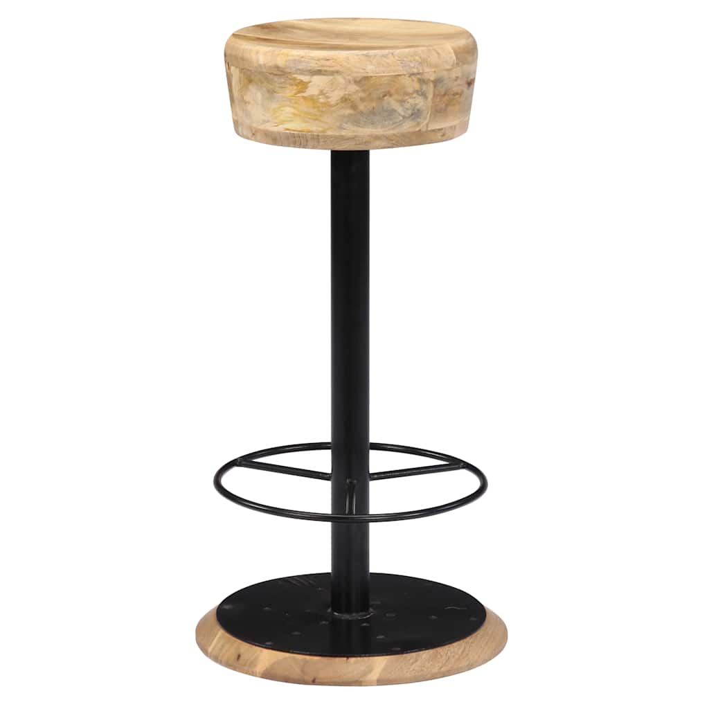 vidaXL Bar Stools 2 pcs Solid Mango Wood