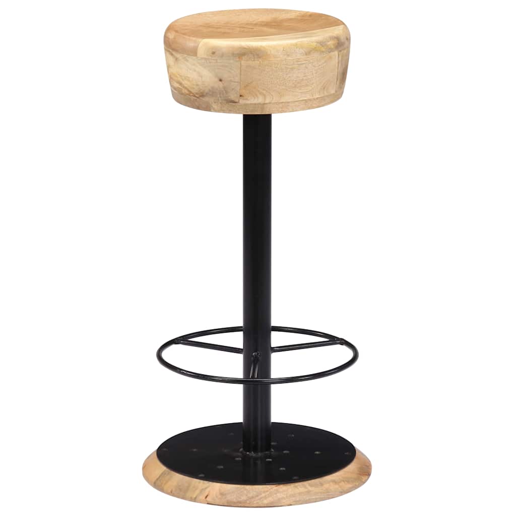 vidaXL Bar Stools 2 pcs Solid Mango Wood