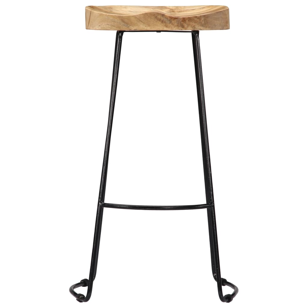 vidaXL Gavin Bar Stools 2 pcs Solid Mango Wood