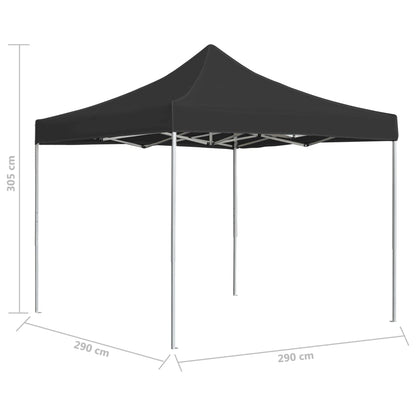 vidaXL Party Tent | Anthracite | Aluminium alloy | 3m x 3m | Collapsible