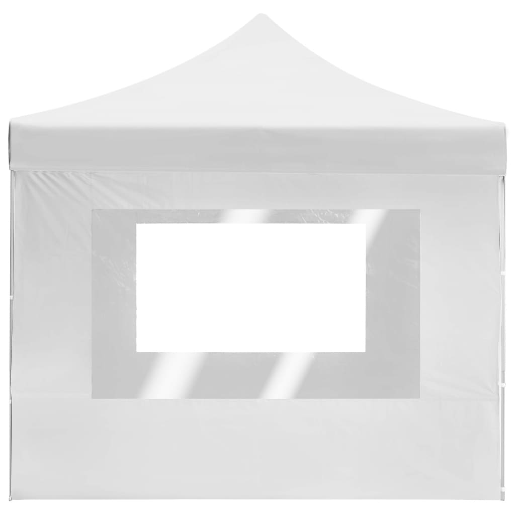 vidaXL Professional Folding Party Tent with Walls Aluminium 4.5x3 m White