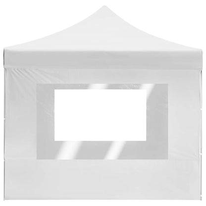 vidaXL Professional Folding Party Tent with Walls Aluminium 4.5x3 m White