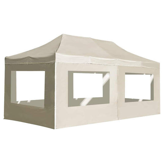 vidaXL Professional Folding Party Tent with Walls Aluminium 6x3m Cream